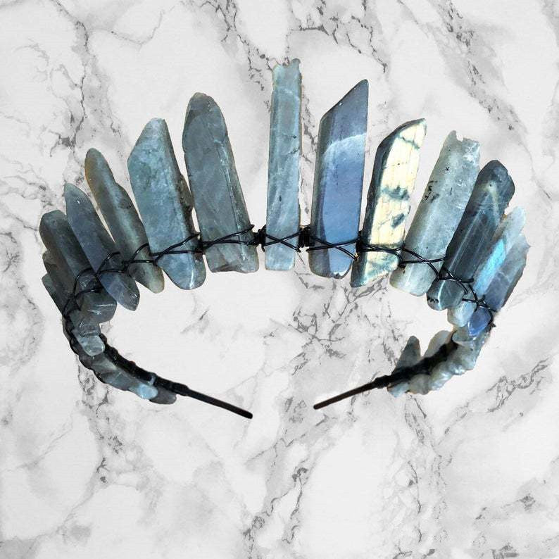 Labradorite Crystal Headband - DIY Hair Accessory