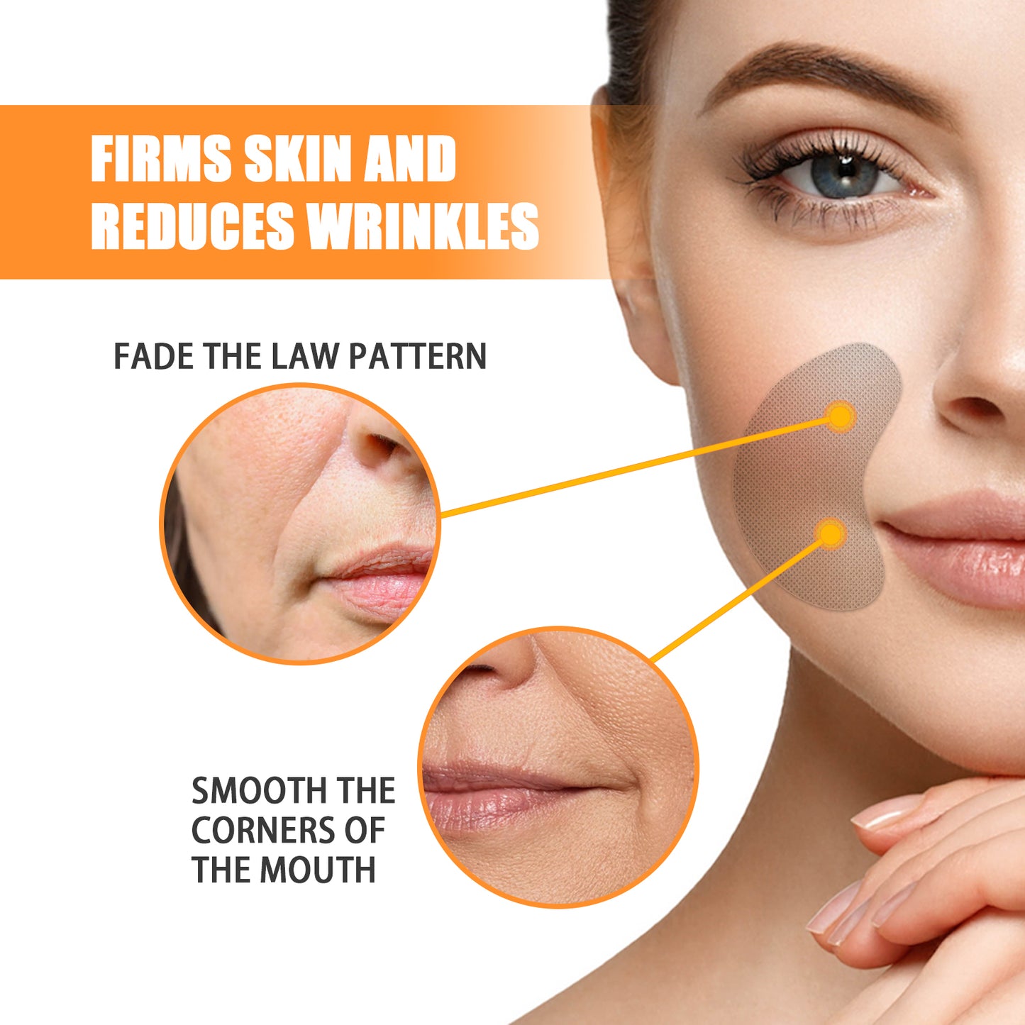 Collagen Film for Nasolabial Folds - Anti-Aging Firming Skin Treatment (10 Pcs)