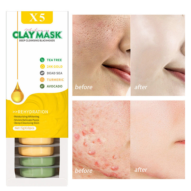 Clay Mask with Avocado & Turmeric - Pore-Refining, Moisturizing Facial Mask