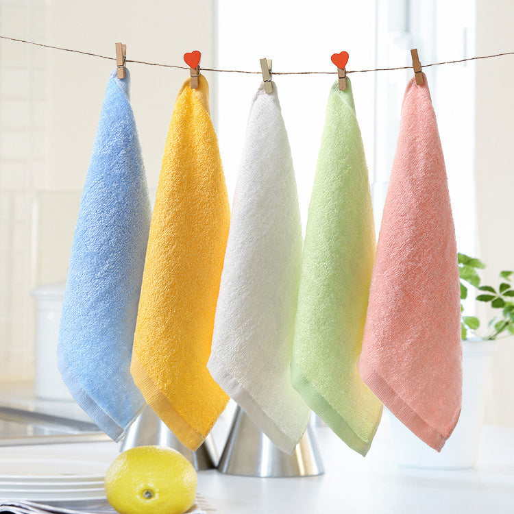 Absorbent Face Towel Small Square Bamboo Fiber Home Textiles 1-10pcs