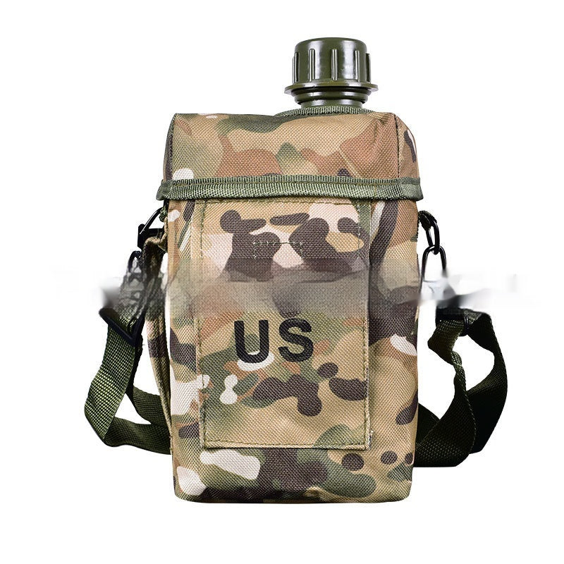 Outdoor 2L Camouflage PVC Shoulder Kettle - Military Style, Large Capacity