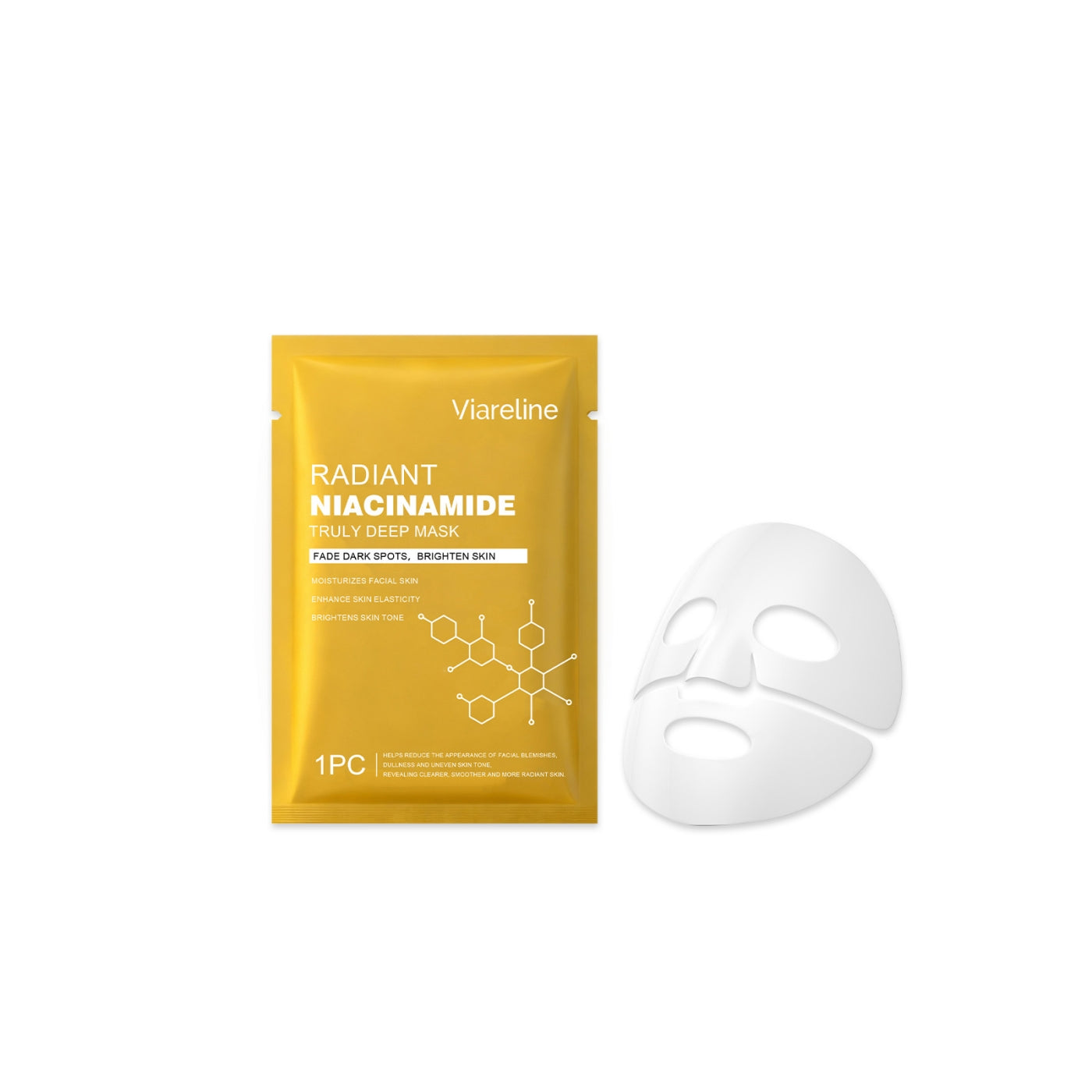 Nicotinamide Brightening Facial Mask Set - Light Spot Corrector, 1 or 4 Pieces