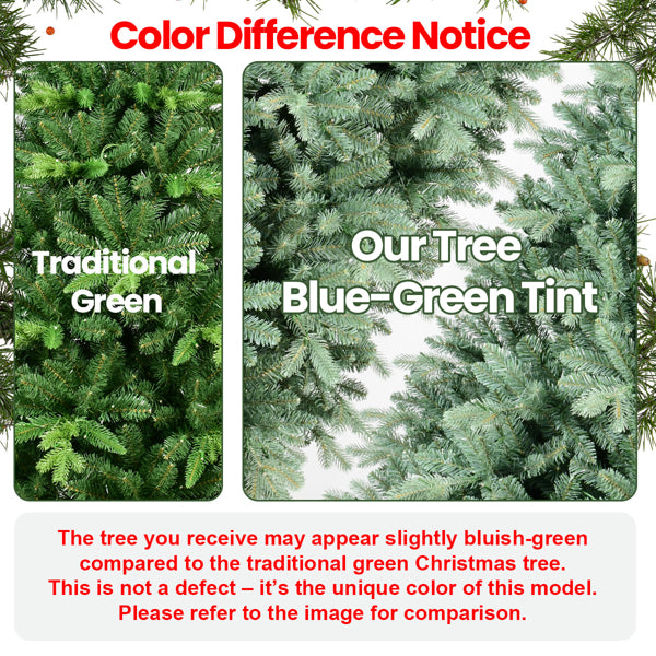 6ft Blue Green Tint Artificial Christmas Tree - Easy Assembly