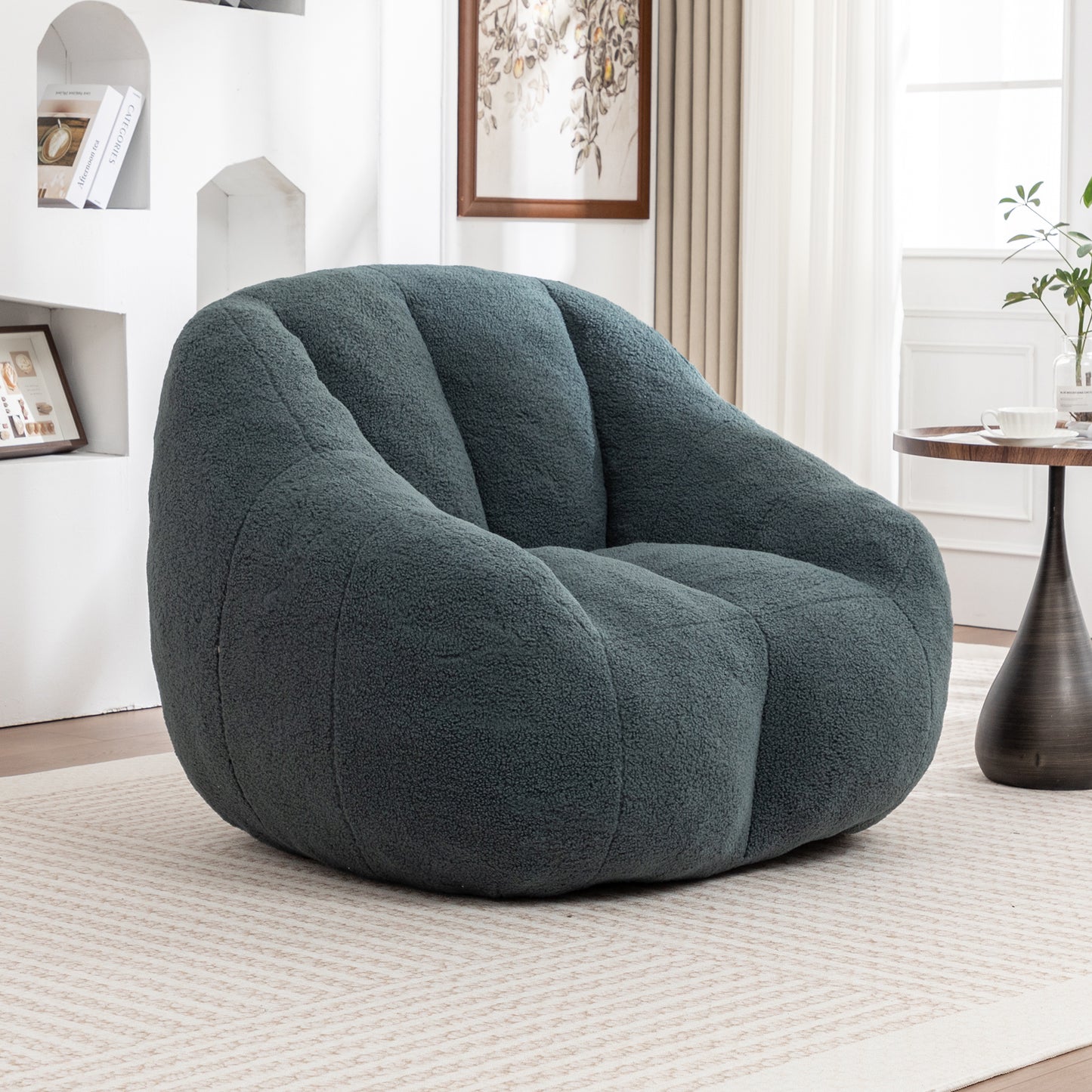 Bean Bag Chair With Filler, Sofa Tufted Soft Stuffed Filling, Fluffy