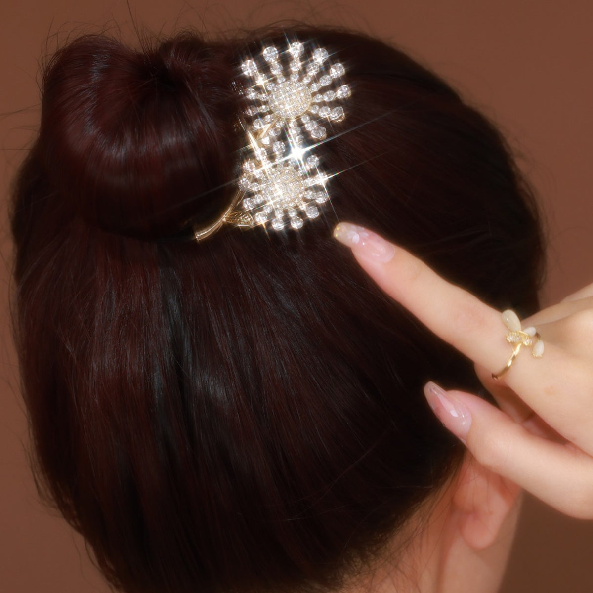 Sunflower Hair Clip - Star Alloy Crystal Ornament
