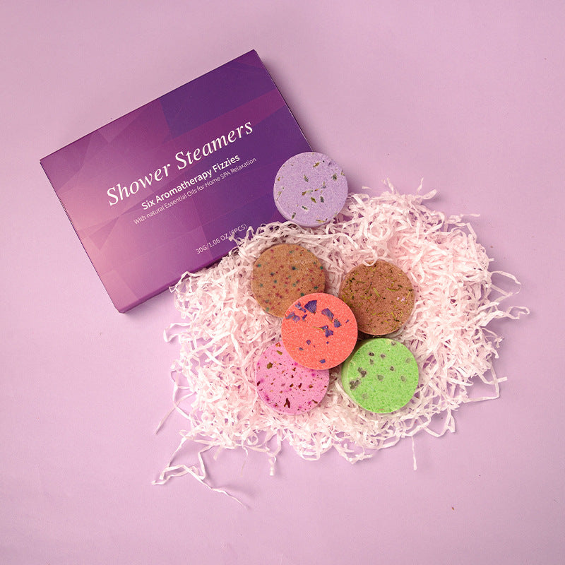 Aromatherapy Bath Tablets Set with Essential Oil - 6PCS, 30g, Sea Salt