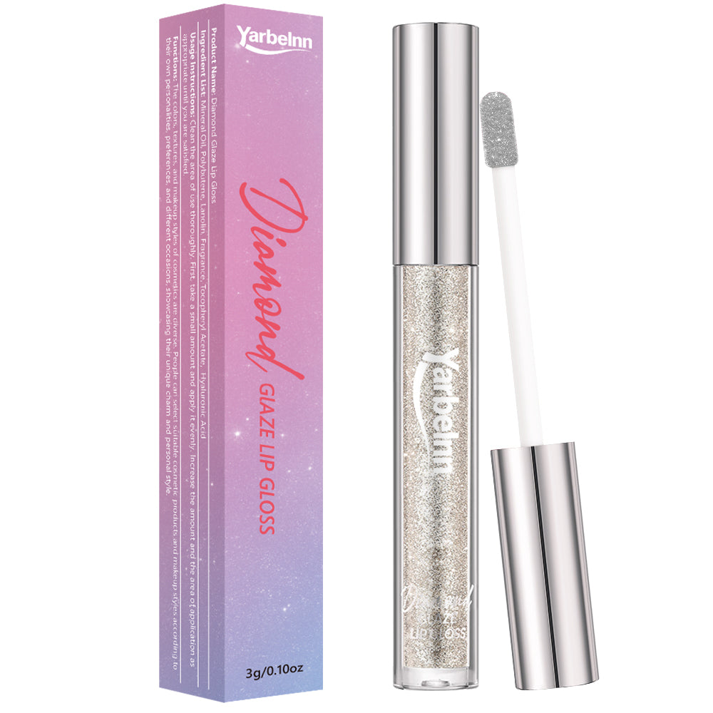 Glitter Shimmer Lip Gloss - Long-Lasting Brightening Lip Makeup 3g