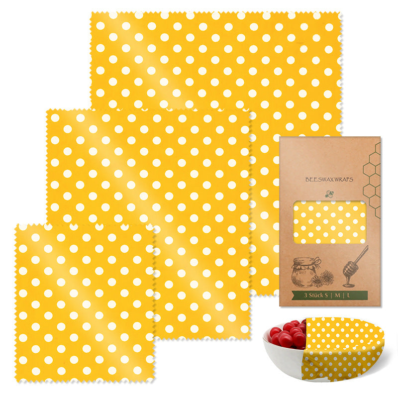 Beeswax Food Wraps Reusable Preservative Cloths Eco-Friendly Food Storage