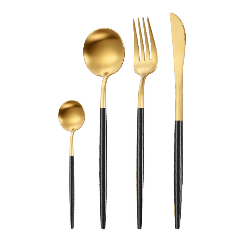 Stainless Steel Dinnerware Set - Thick Portuguese Cutlery, Silver Finish