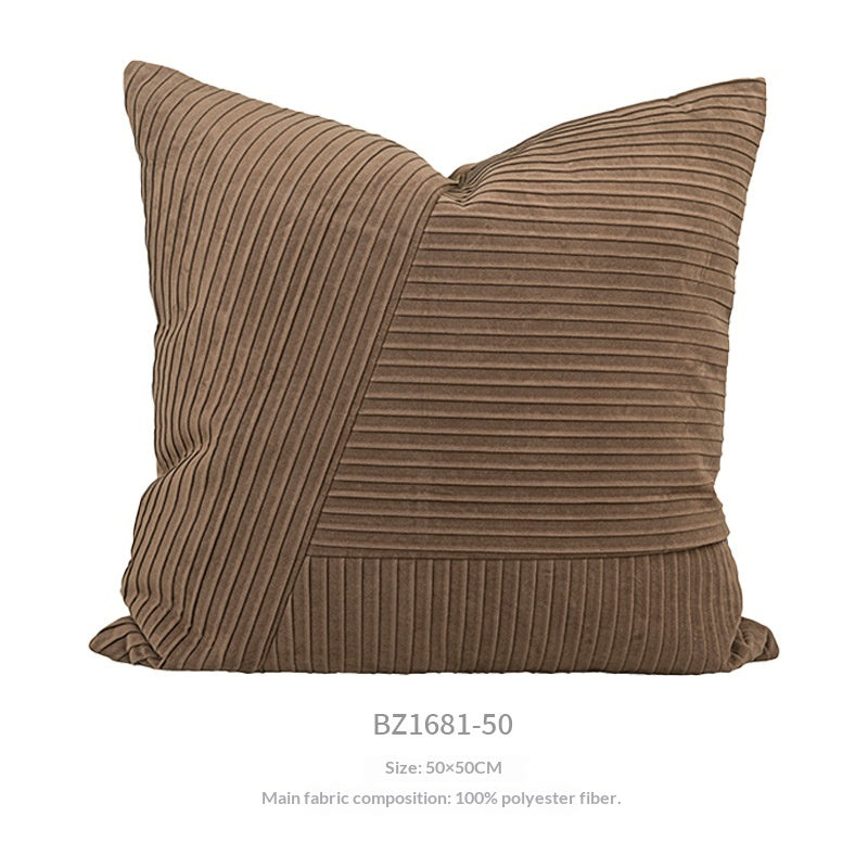 Mid-Century Modern Throw Pillow - Brown and Coffee Decorative Cushion
