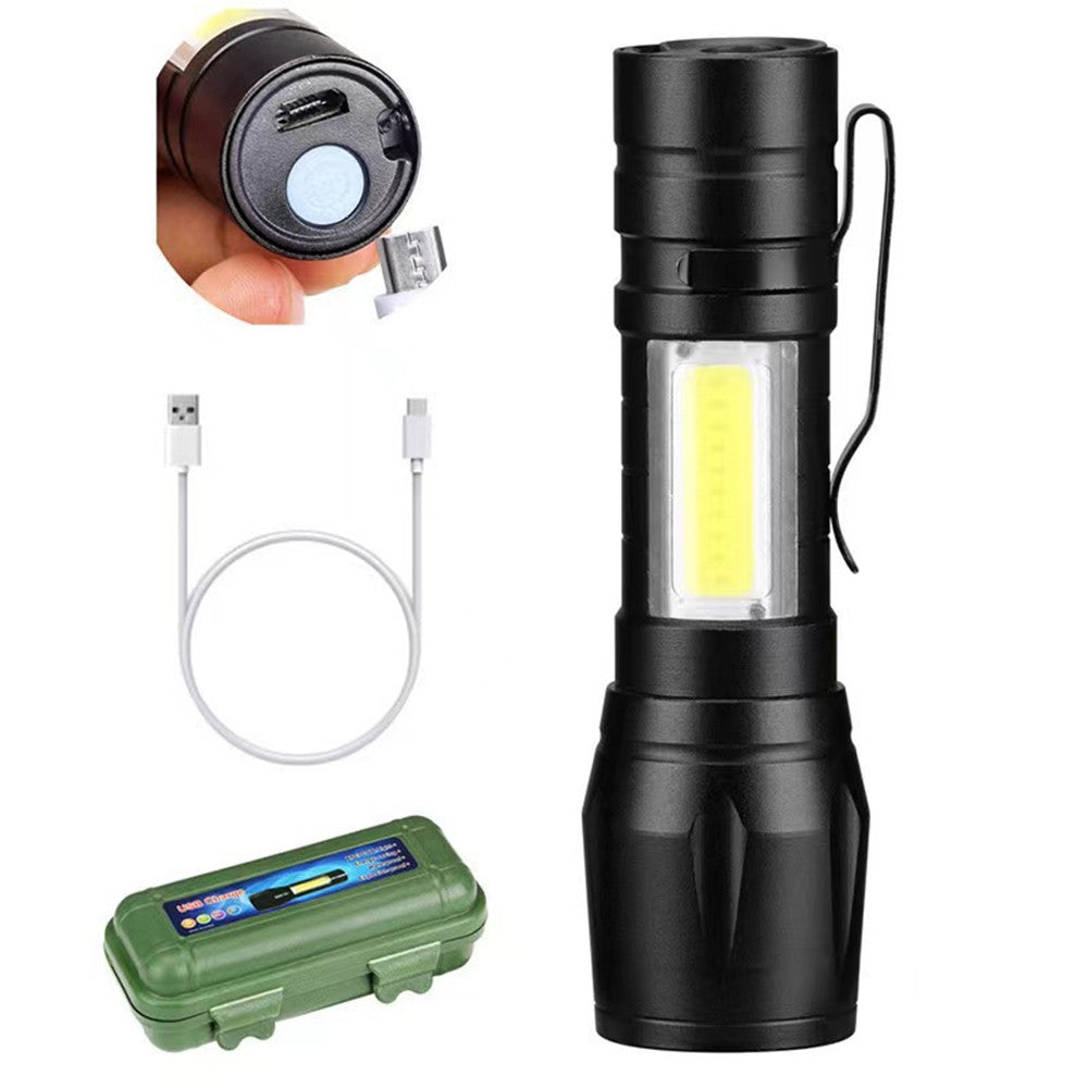 Rechargeable LED Flashlight 2-Pack, Compact Outdoor Torch for Camping & Hiking