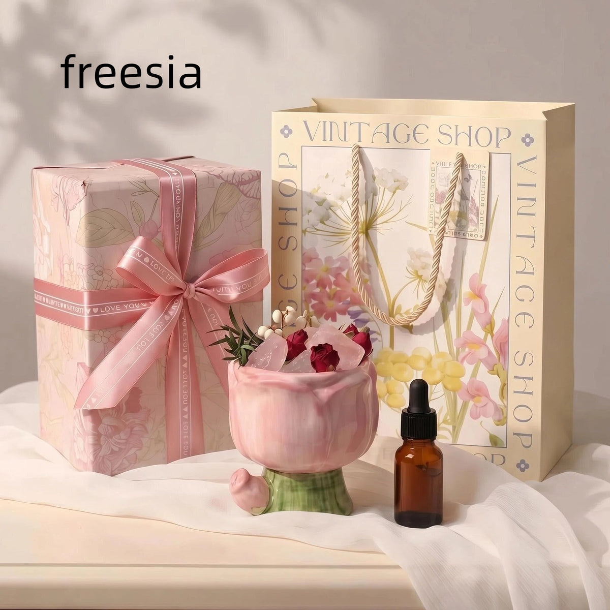 Dried Flower Crystal Diffuser Stone Aromatherapy Air Freshener - Fire-Free Home Decor