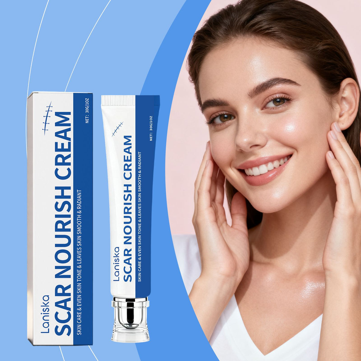 Lightening and Soothing Face Cream with Hyaluronic Acid & Vitamin E - 30g