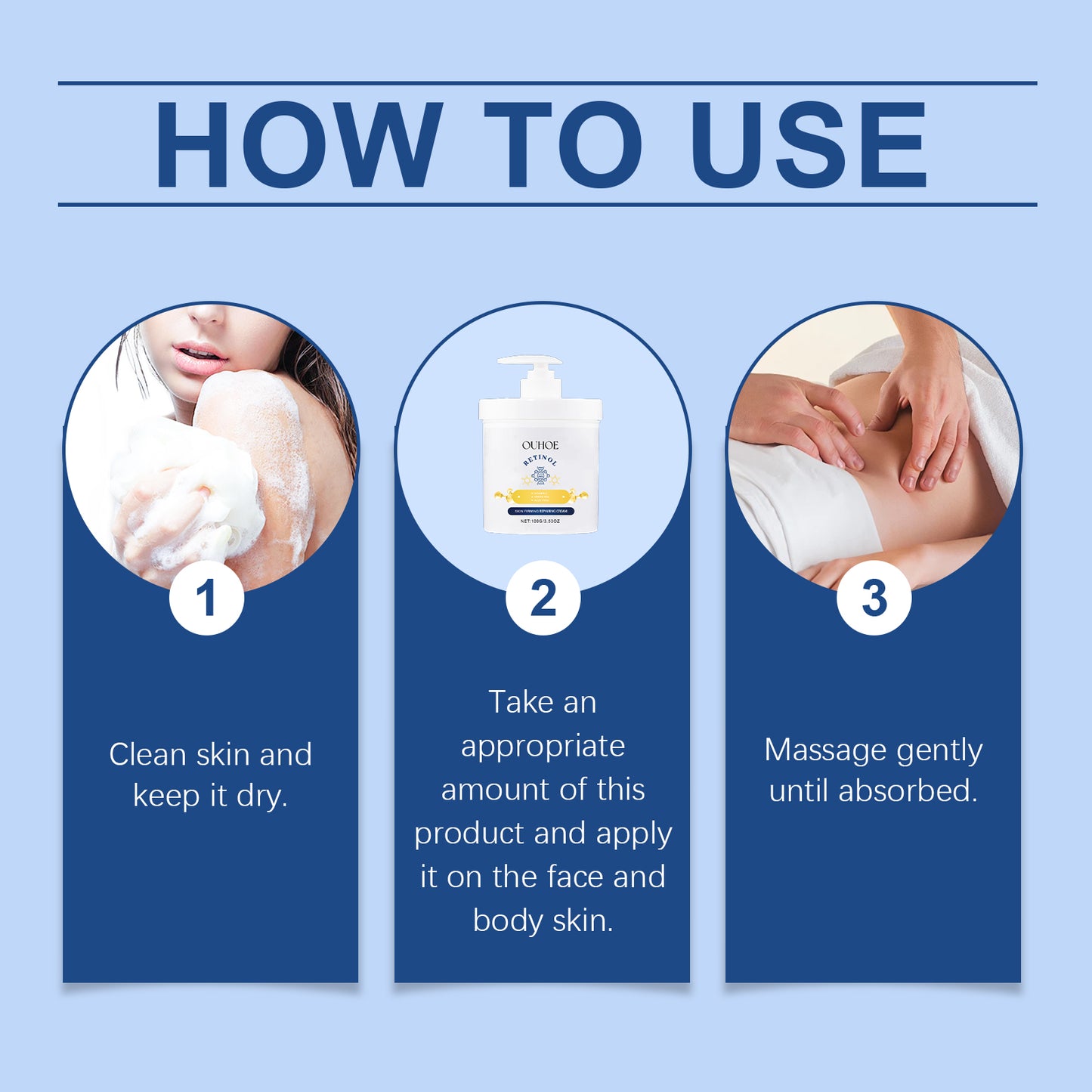 Retinol Moisturizing Cream for Face and Body - Firming & Anti-Aging Skin Care