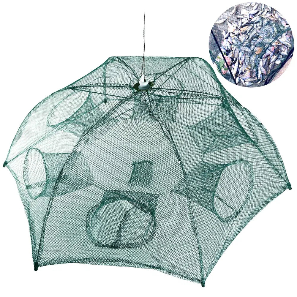 Portable Fishing Trap Net - Easy Open Bait Trap for Shrimp & Crab