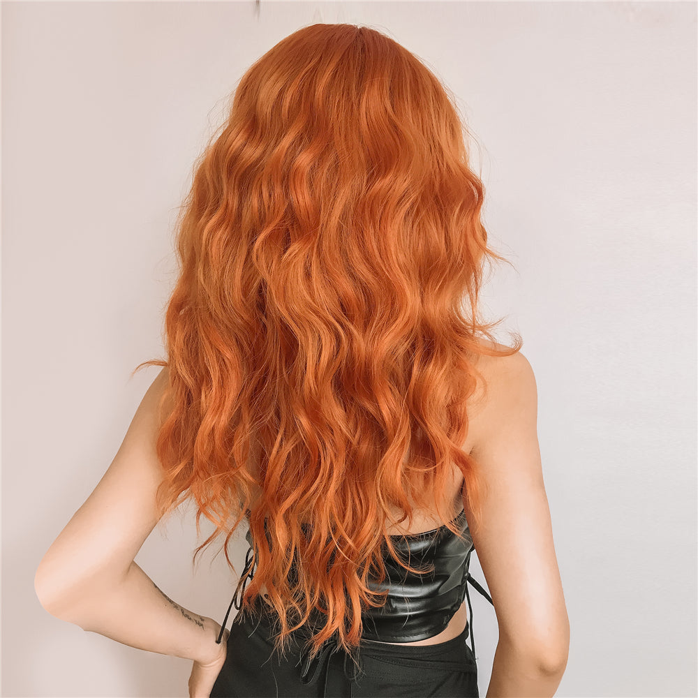 Long Curly Hair Wig With Bangs
