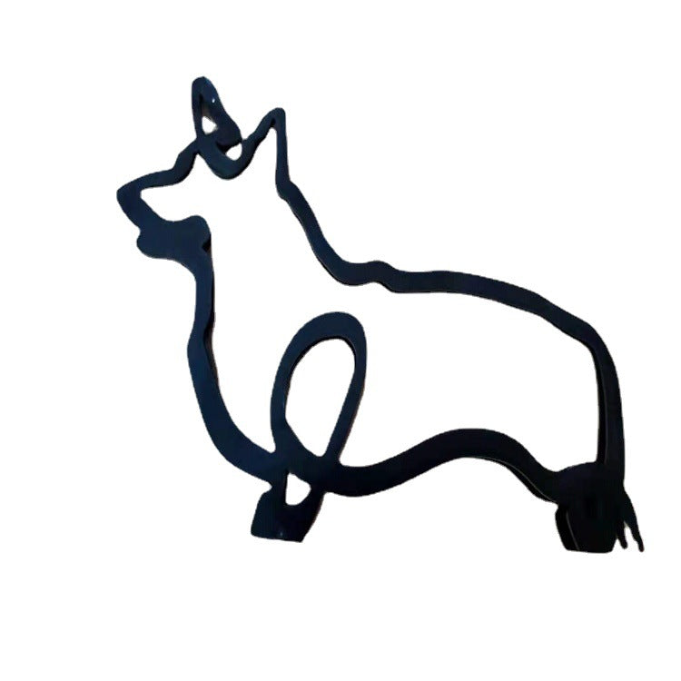 Metal Dog Art Sculpture Home Decor - Modern Dog Ornament Collection
