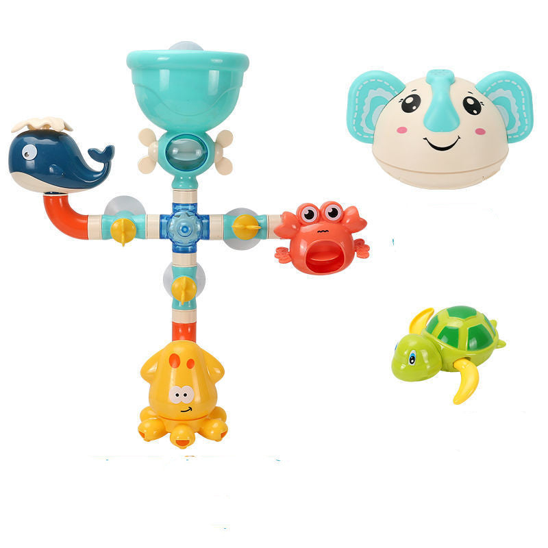 Kids Water Play Bath Toy Set with Water Spraying Ducks and Animals