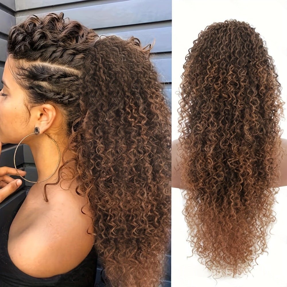 African-Style Synthetic Fluffy Wig for All Face Types - High Temperature Fiber