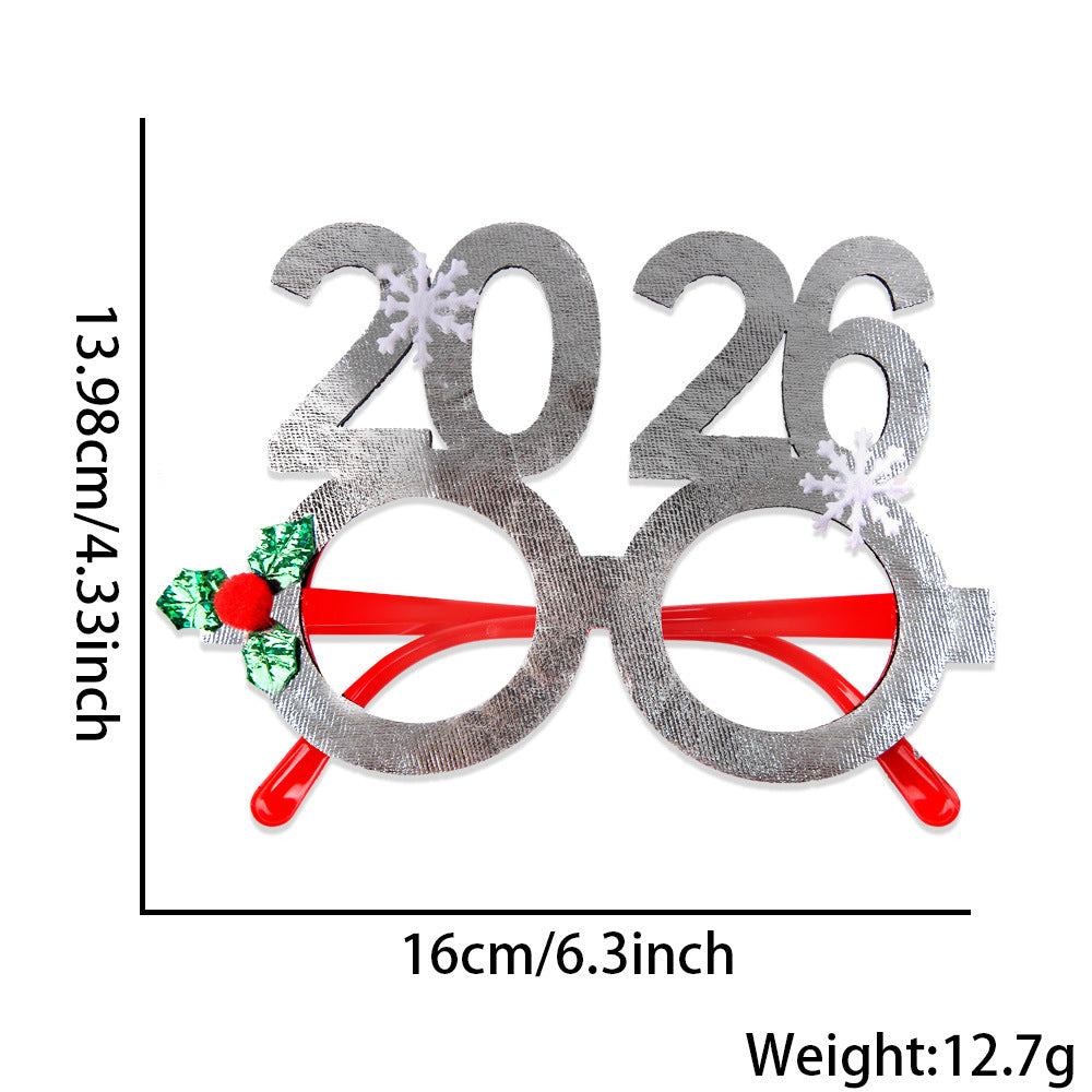 Christmas Snowflake Glasses - Festive Party Props for Holiday Celebration