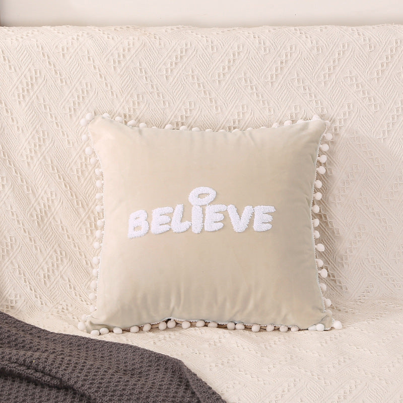 Modern Plush Cushion Cover 45x45cm - Multi-Color Throw Pillow for Home & Office
