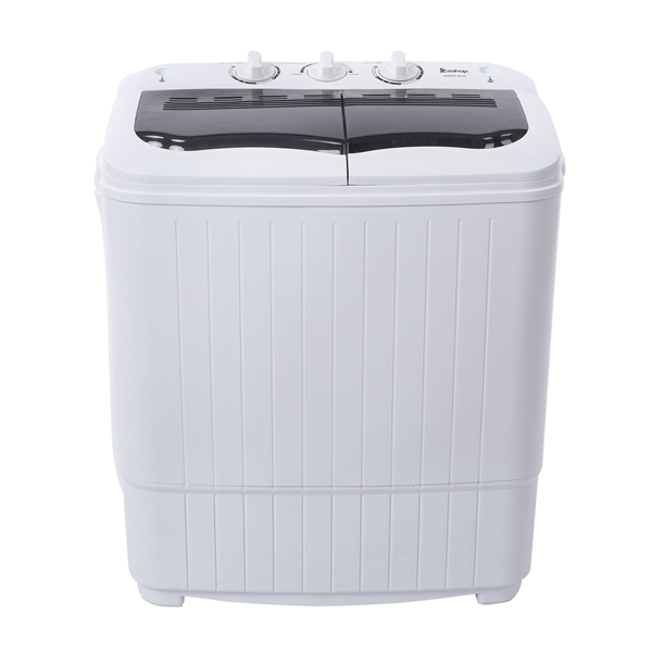 14.3lb Semi-Automatic Gray Washing Machine with Cover - Home Appliance