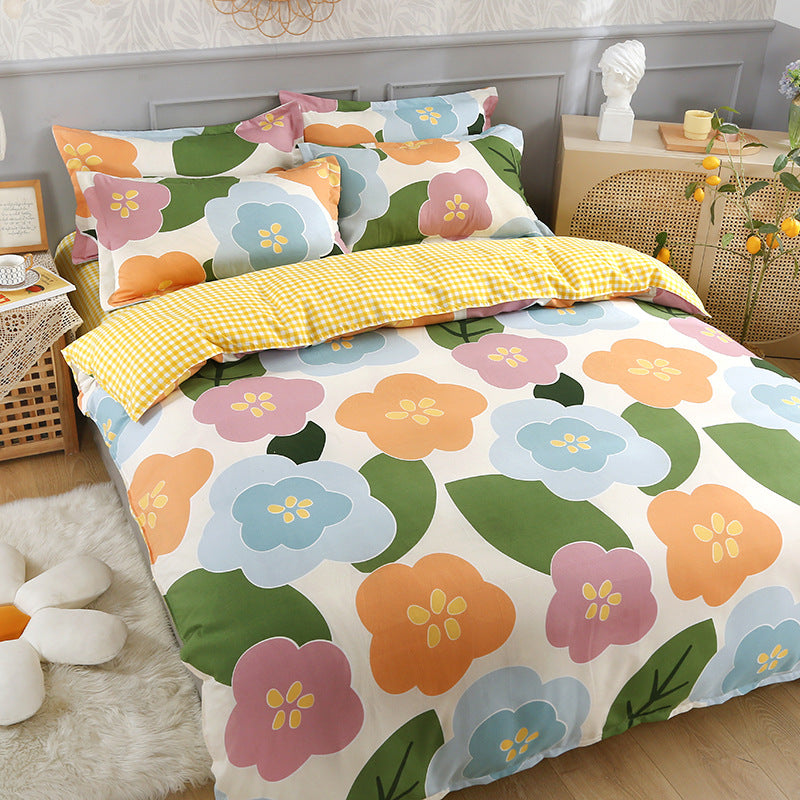 Pure Cotton Bedding Set - Multiple Sizes & Styles, Soft & Comfortable