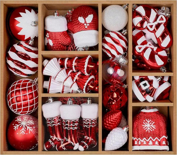 85ct Shatterproof Christmas Tree Ornaments Set - Colorful Baubles