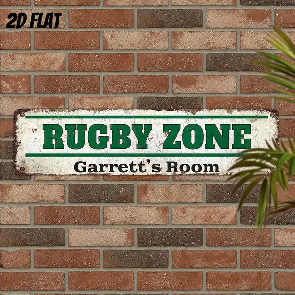 Vintage 2D Flat Aluminum Wall Hanging Sign - 15.75x3.94 inches