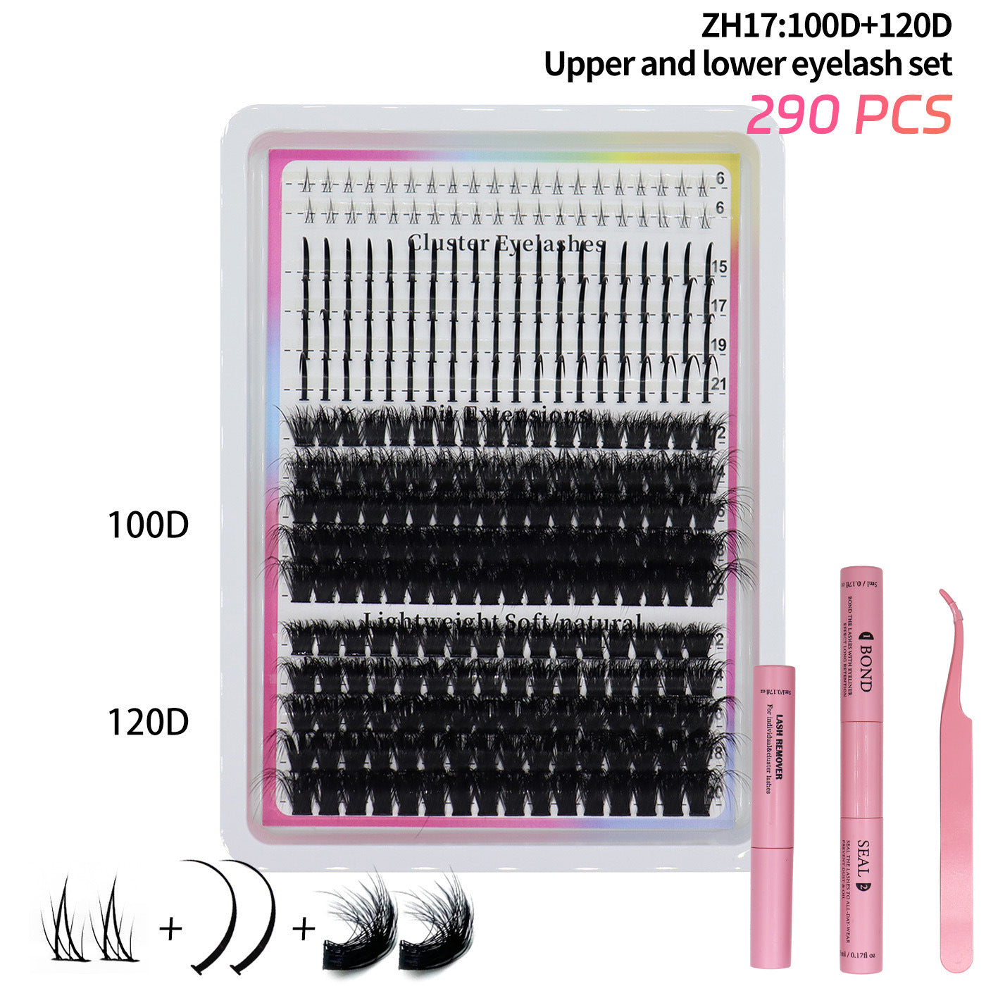 Fairy-Style Segmented Fluffy False Eyelashes - Dense, Volume & Natural Look