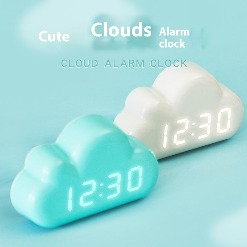 Voice-Controlled LED Bedside Clock with Calendar and Luminous Display