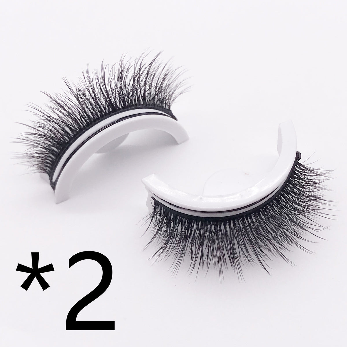 Self Adhesive False Eyelashes Reusable No Glue Natural & Long Styles