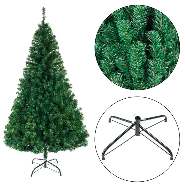 8FT Christmas Tree with 1138 Branches - Light Green PVC