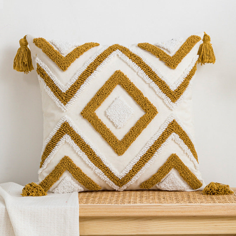 Velvet Embroidered Cushion Cover - Round & Square Nordic Style Home Decor