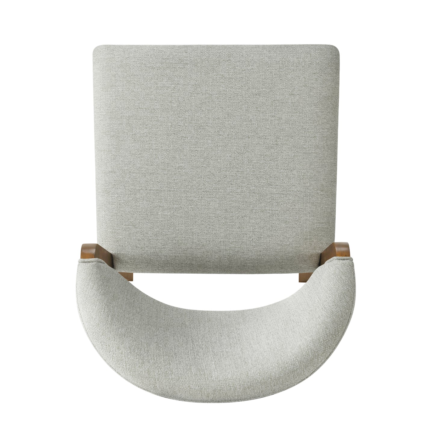 Mid-Century Modern Upholstered Dining Chairs - Set of 2, Grayish Green & Walnut