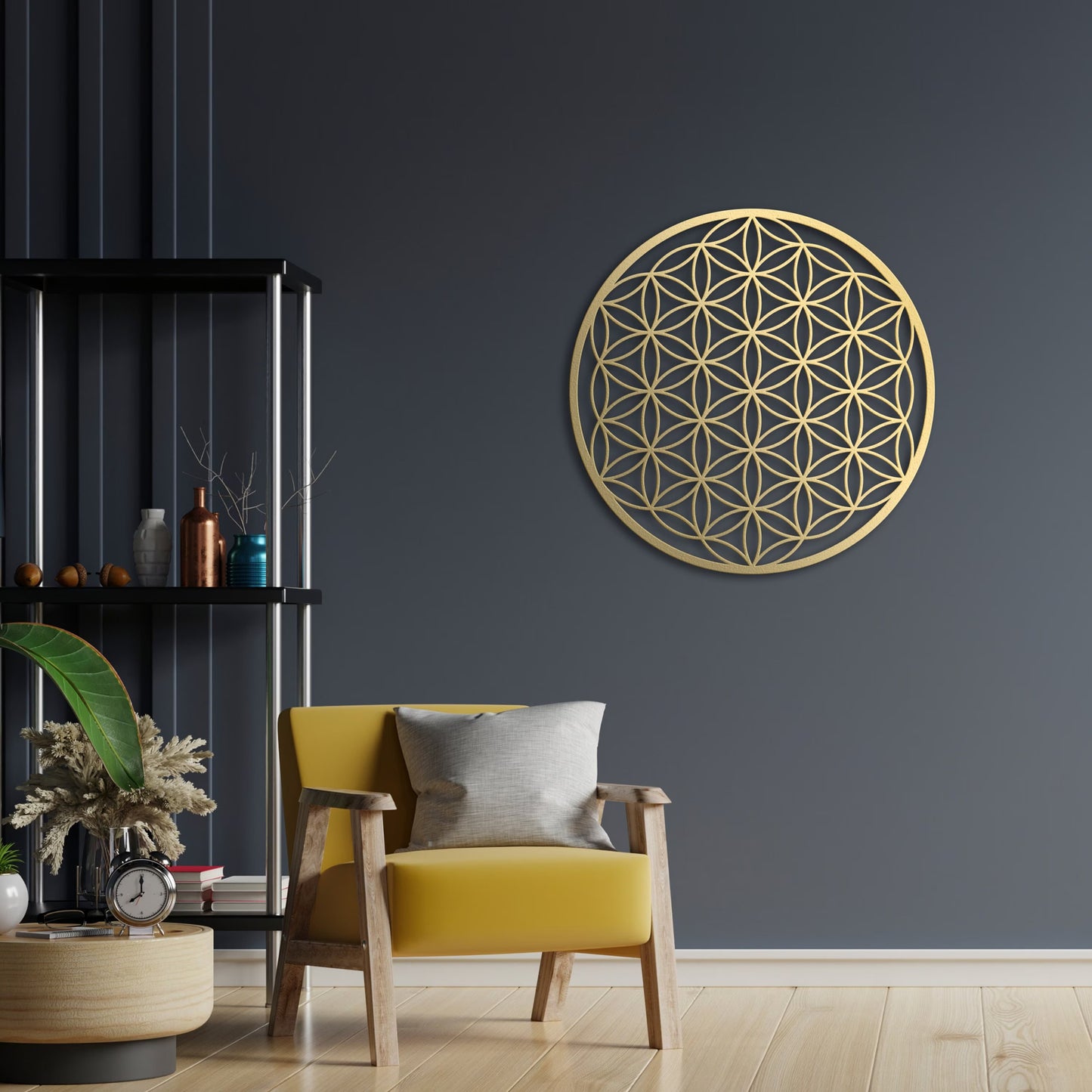 Zen Lotus Metal Wall Art - Boho Floral Decoration for Home