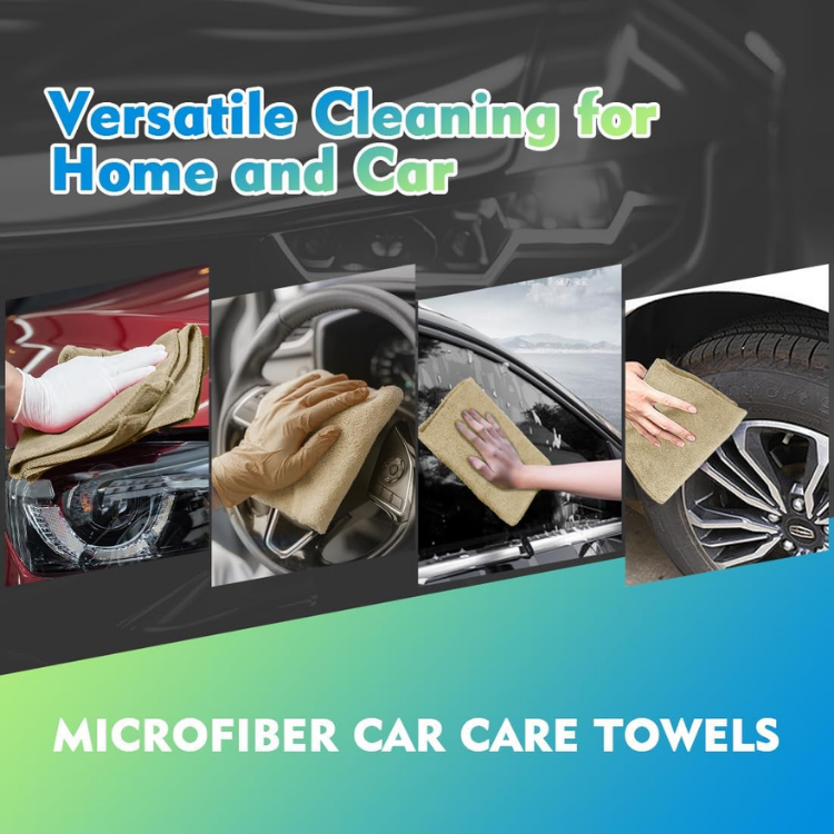 Microfiber Cleaning Cloths Pack - 12.5x12.5 Inch, Lint & Streak Free Car, Kitchen & Window Wipes