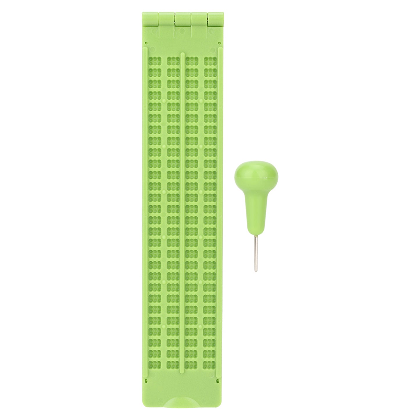 Portable Plastic 4 Lines 28 Cells Braille Writing Slate And Stylus
