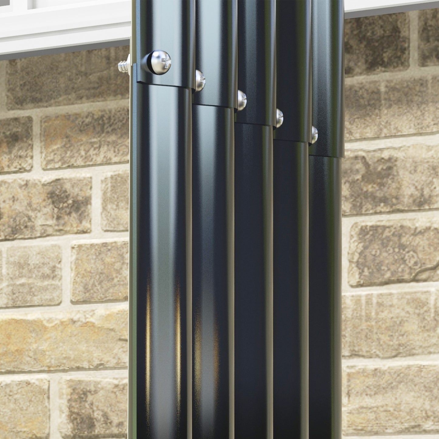 Galvanized Steel Firewood Storage Rack with Rubberized Edges - Weather Resistant Garden Tool