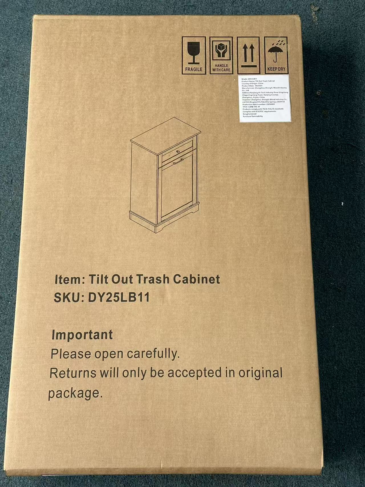 10 Gallon Tilt-Out Trash Cabinet - Antique White