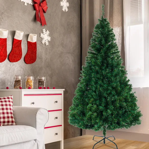 8FT Christmas Tree with 1138 Branches - Light Green PVC
