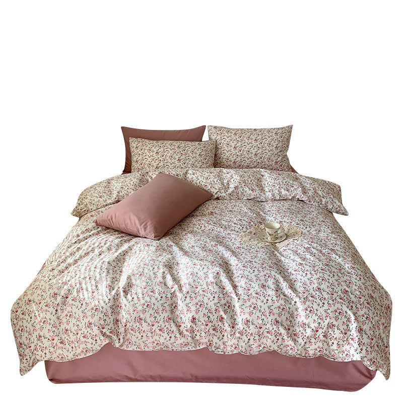 Cotton Bed Sheet Duvet Cover Set for Student Dormitory Multiple Sizes & Styles