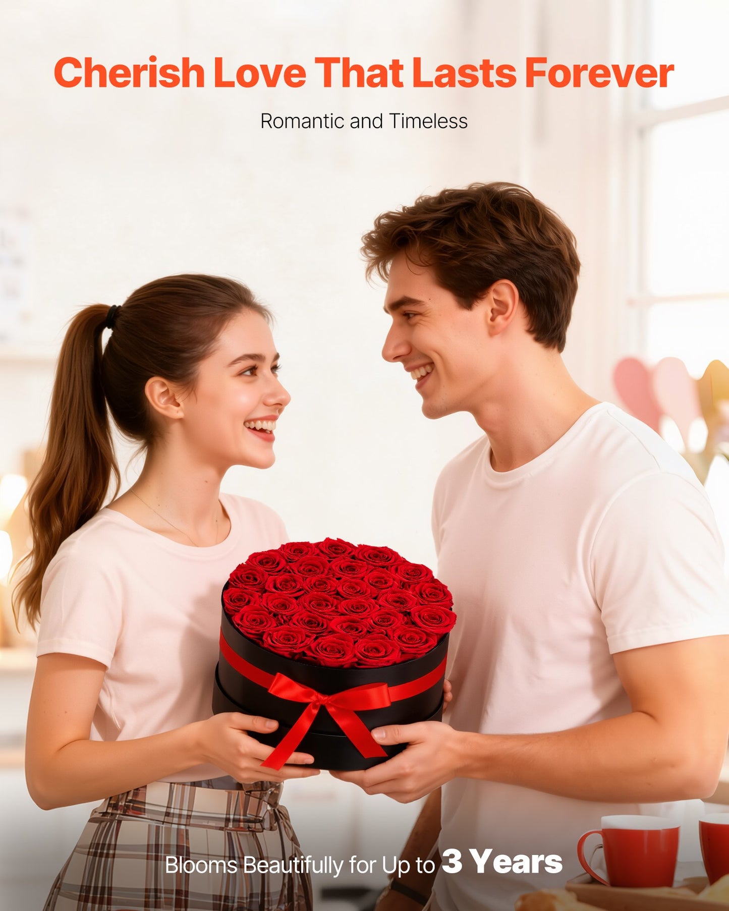 Preserved Roses Gift Box - 27 Eternal Flowers for Romantic Occasions