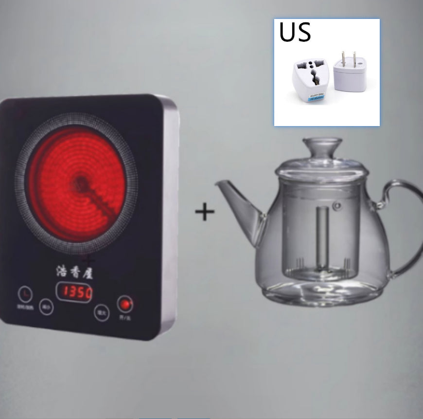 Large Capacity Glass Steam Teapot for Home Brewing - 1.5L