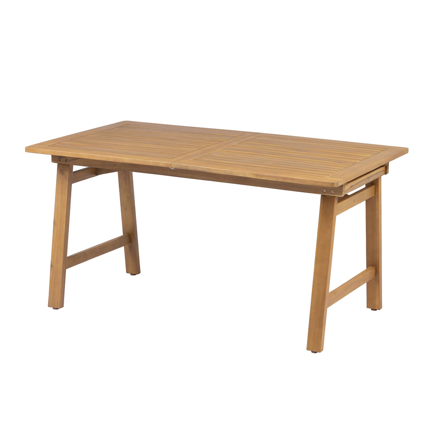 Extendable Acacia Wood Outdoor Dining Table - Teak Finish