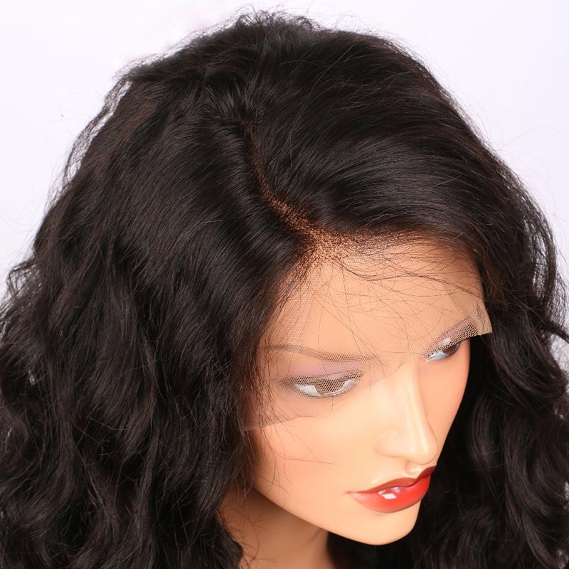 Long Curly Synthetic Wig with Oblique Bangs for Ladies - Fashion Hair Headgear