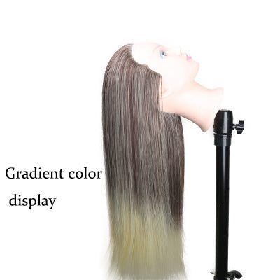 Wig Head Mannequin 60cm Long Straight Hair Training Head