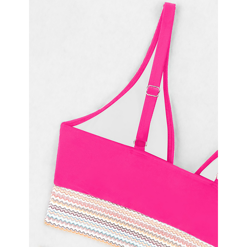 High Waisted Two-Piece Bikini Set with Tummy Control