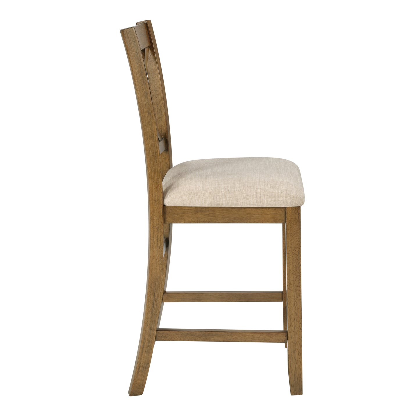 Set of 4 Wooden Counter Height Dining Chairs - Oak