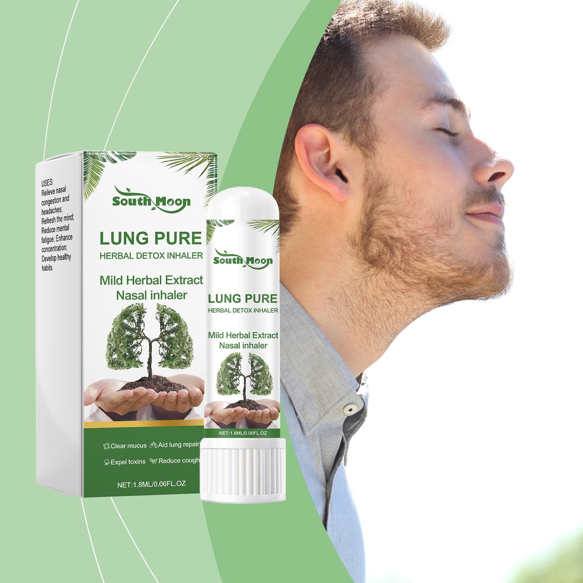 Herbal Nasal Aspirator for Discomfort Relief - 1.8ml Body Care Stick
